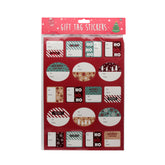 Christmas L Gift Tag Sticker(P181) sheet featuring festive designs for holiday gift wrapping.